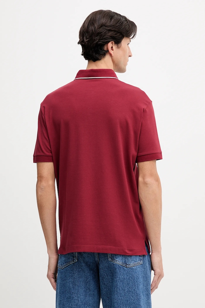 Дрехи Armani Exchange тениска с яка мъжка с памук XM001289.AF10363 бордо