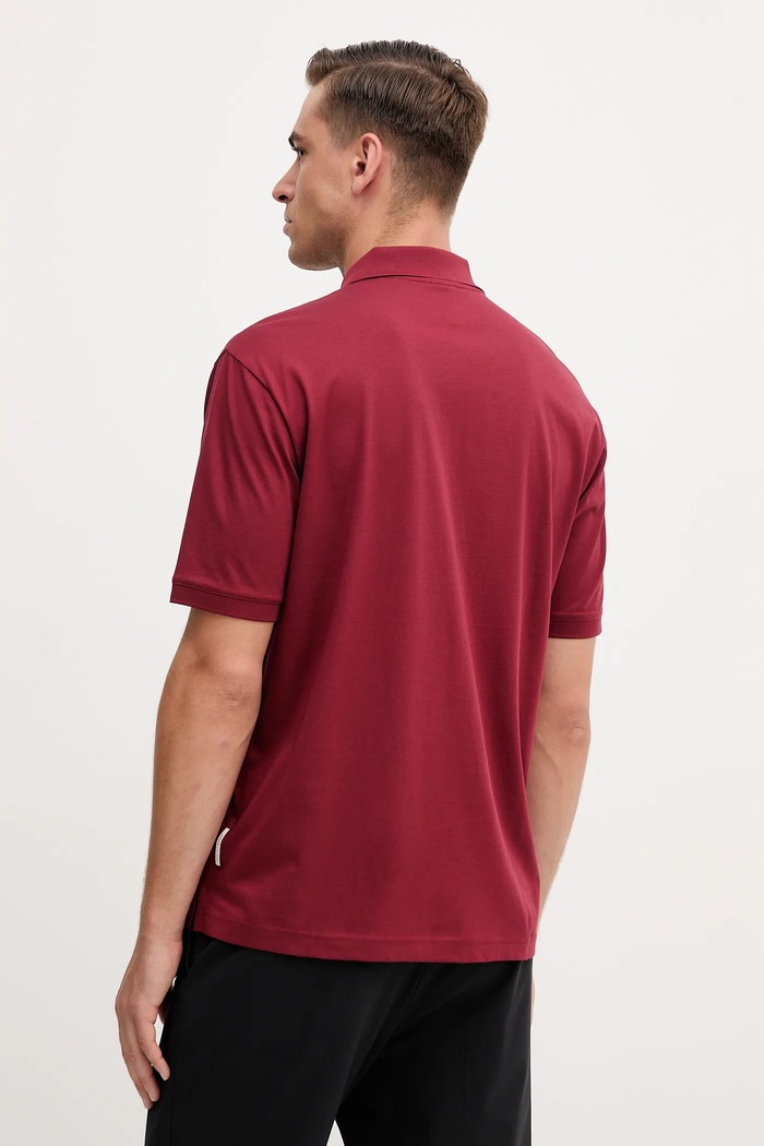 Îmbrăcăminte Armani Exchange polo pentru bărbați din bumbac XM001291.AF10364 burgundia