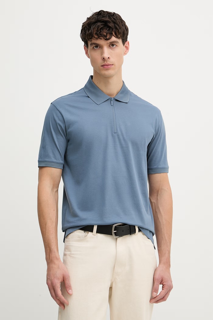 Armani Exchange polo tričko pánske bavlnené modrá XM001291.AF10364