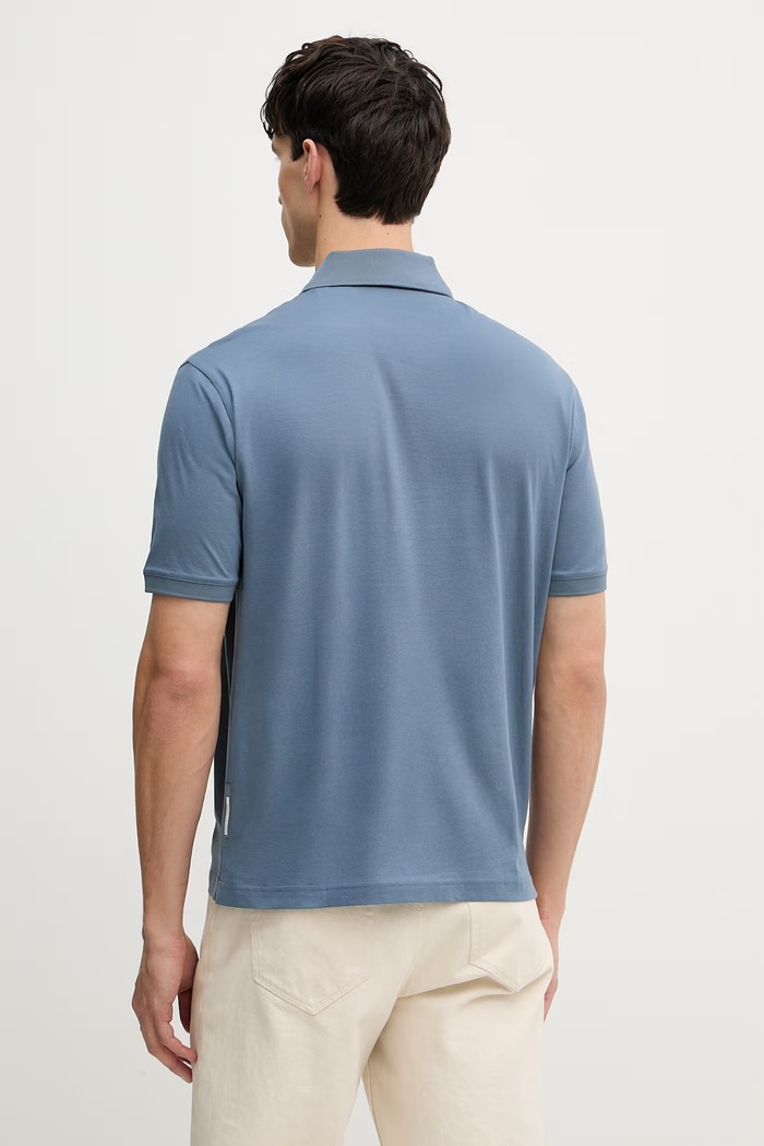 Oblečenie Armani Exchange polo tričko pánske bavlnené XM001291.AF10364 modrá