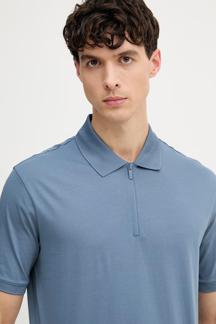 Armani Exchange polo tričko pánske bavlnené modrá XM001291.AF10364