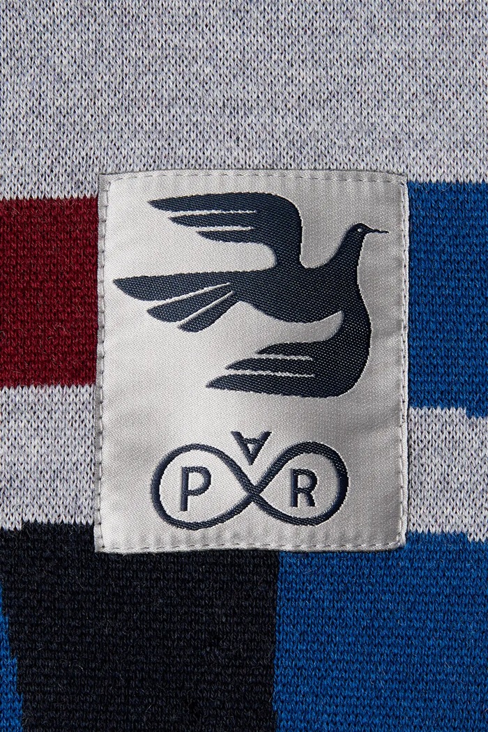 Свитер с добавлением шерсти by Parra Vertical forest knitted polo 54240 голубой