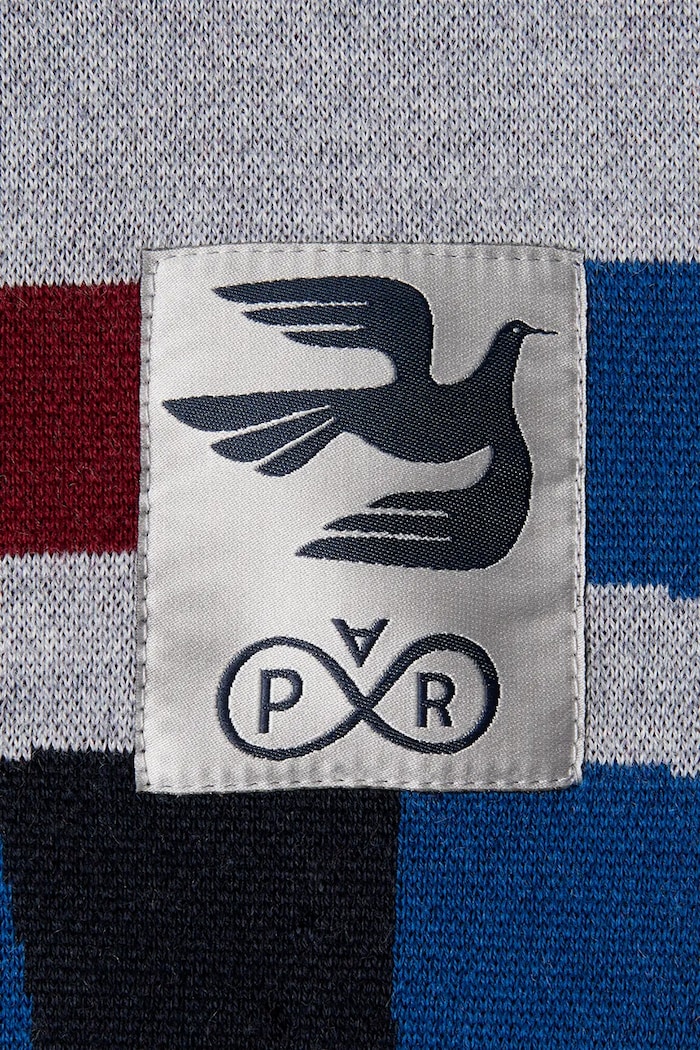 Свитер с добавлением шерсти by Parra Vertical forest knitted polo 54240 голубой