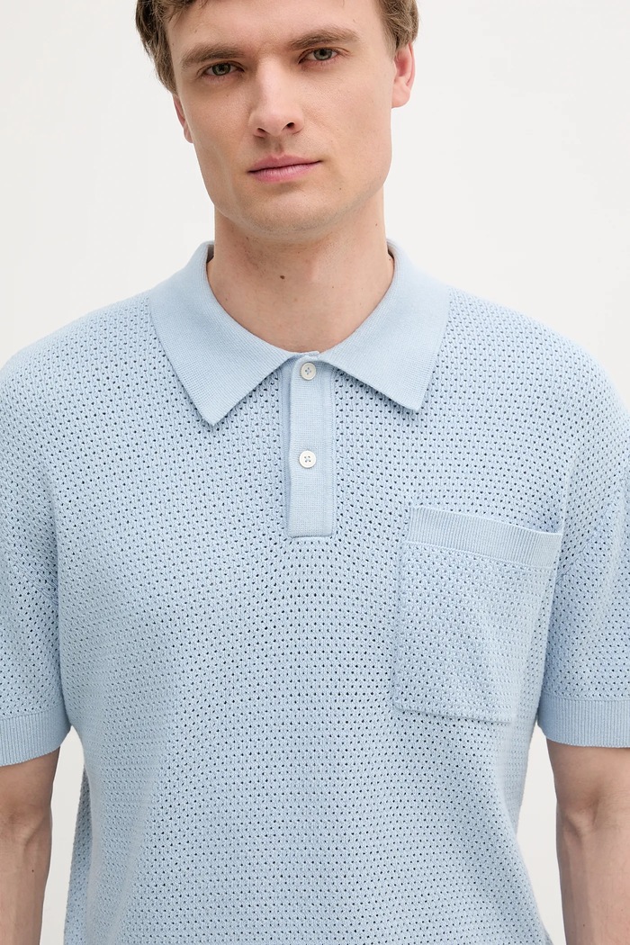 Pepe Jeans polo bawełniane niebieski PM702536