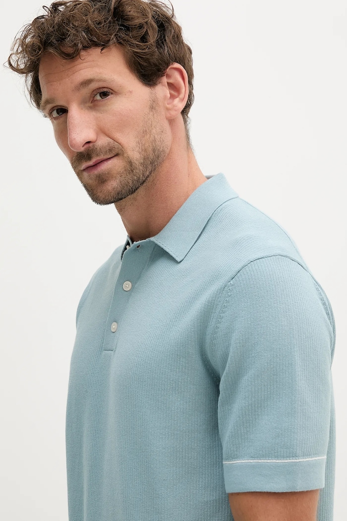 Bavlnené polo tričko Hackett London modrá HM7000005