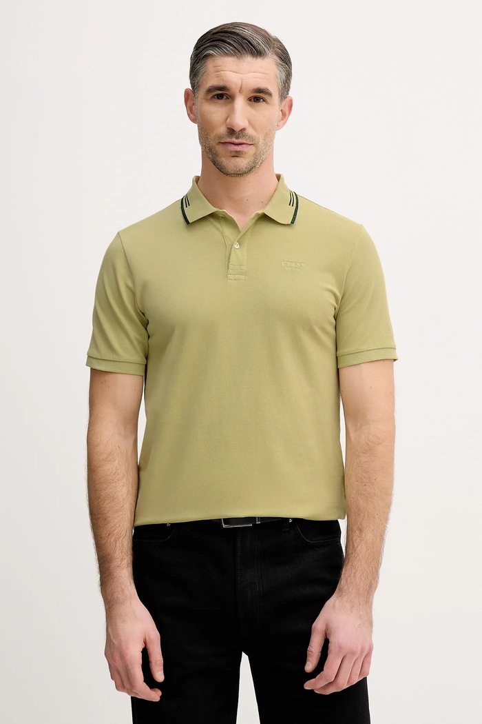 Polo tričko Guess LYLE slim zelená M5BP60.K7O64