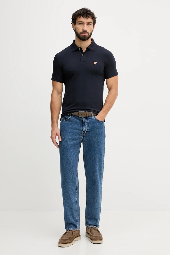 Polo tričko Guess NOLAN M5BP66.J1314 tmavomodrá AW25