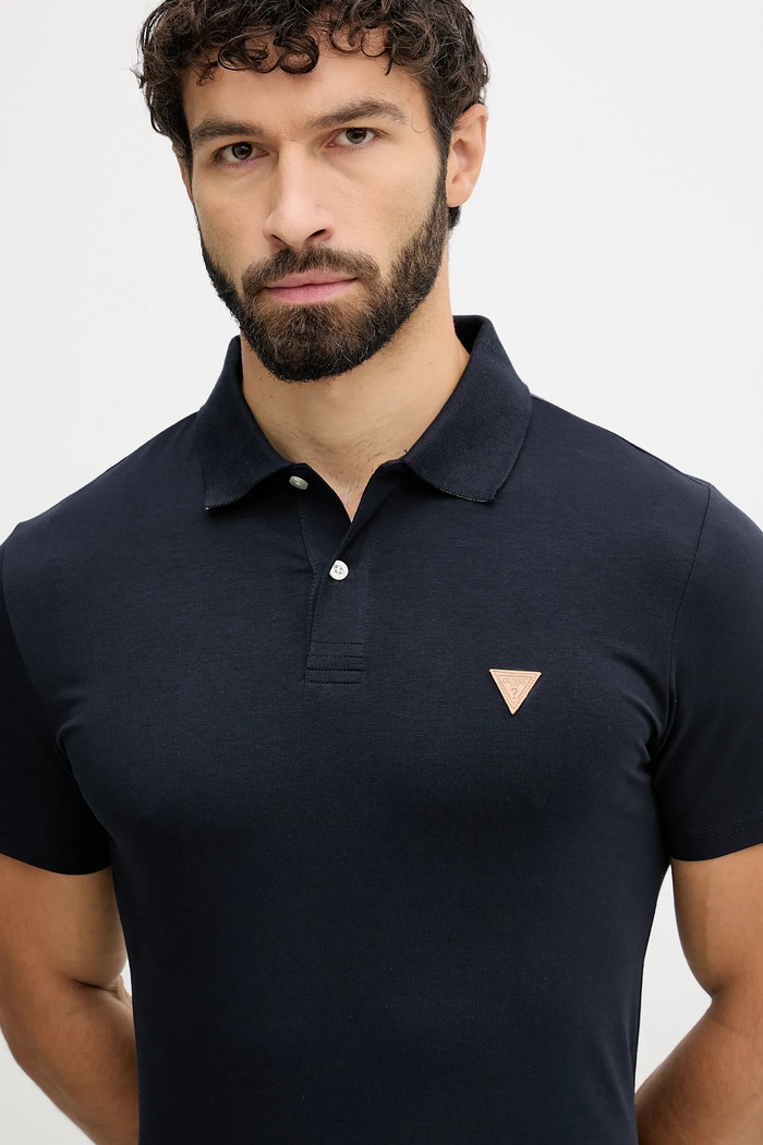 Polo tričko Guess NOLAN tmavomodrá M5BP66.J1314
