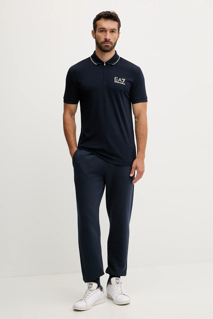 EA7 Emporio Armani tricou polo AF13739.7M000669 bleumarin AW25
