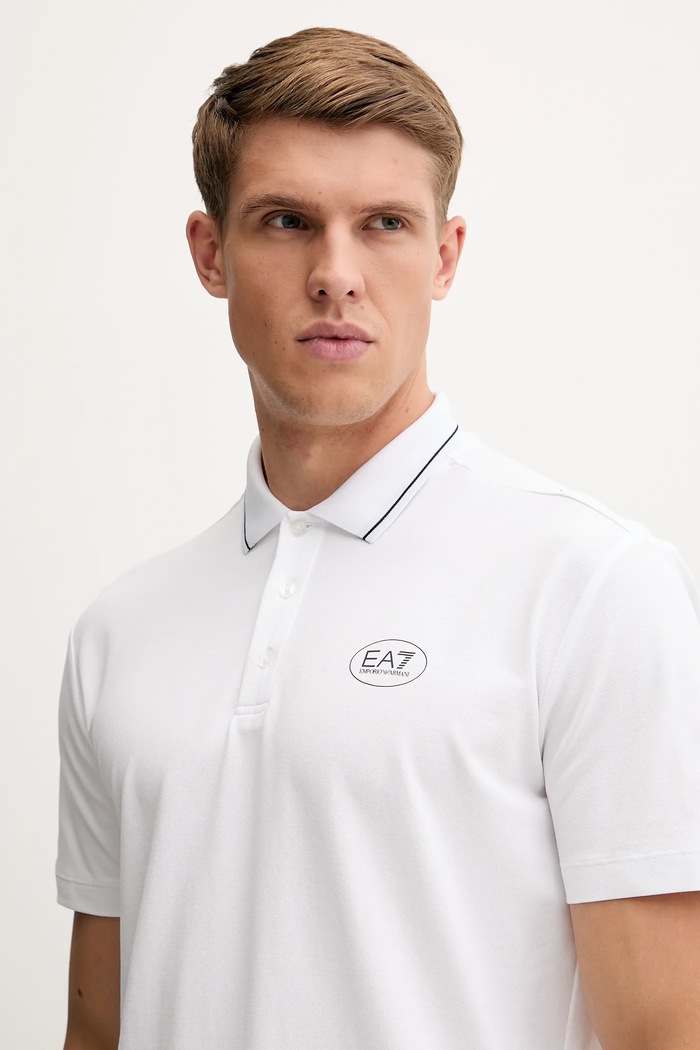 Polo tričko EA7 Emporio Armani bílá AF13511.7M000847