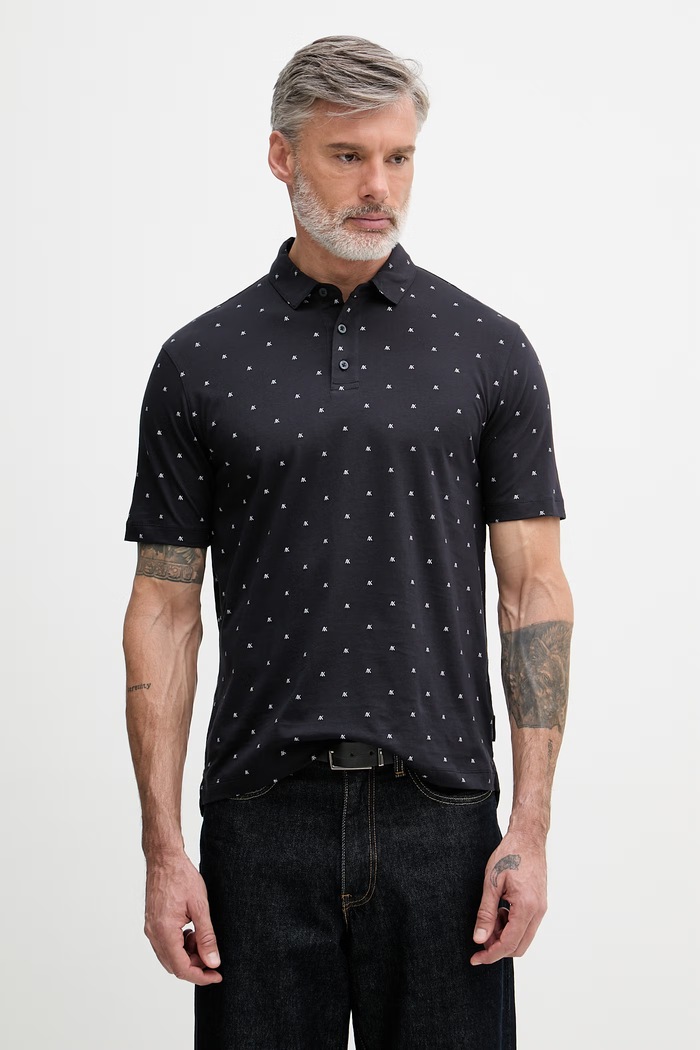 Armani Exchange polo pánské bavlněné námořnická modř XM000735.AF10356