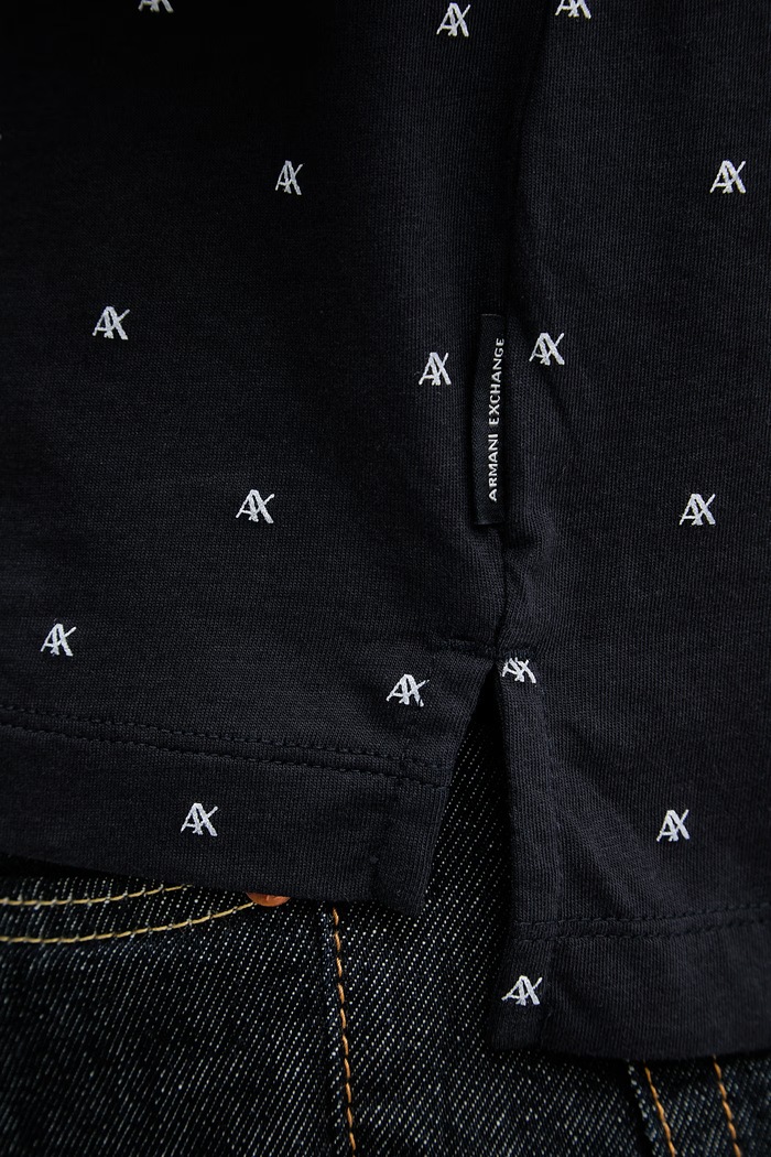 Armani Exchange polo pánské bavlněné XM000735.AF10356 námořnická modř