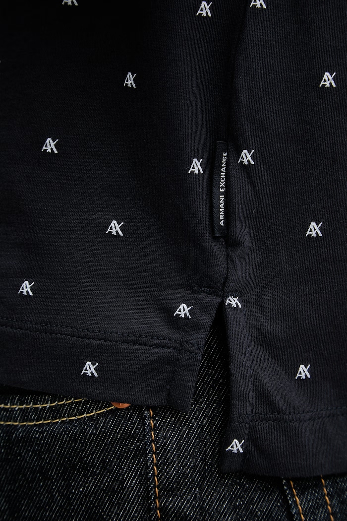 Armani Exchange polo pánské bavlněné XM000735.AF10356 námořnická modř
