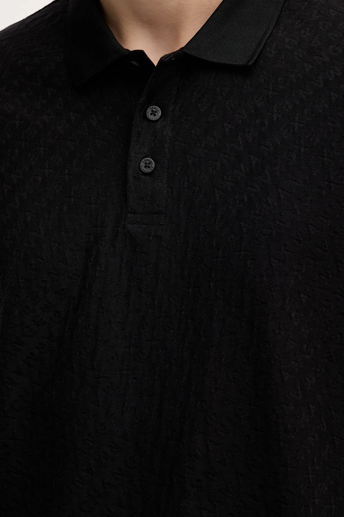 Bavlnené polo tričko Armani Exchange XM001882.AF10337 čierna