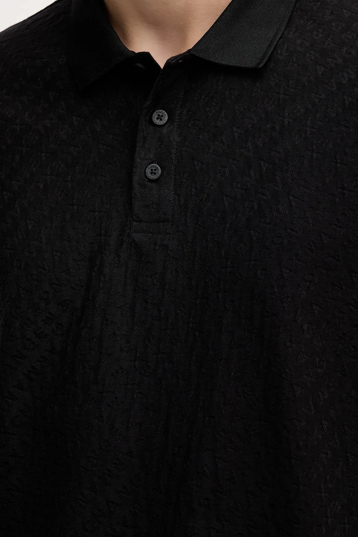 Bavlnené polo tričko Armani Exchange XM001882.AF10337 čierna