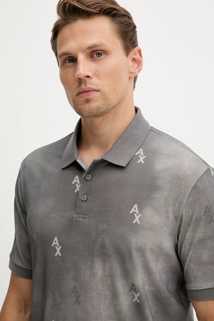 Bavlnené polo tričko Armani Exchange sivá XM001884.AF10356