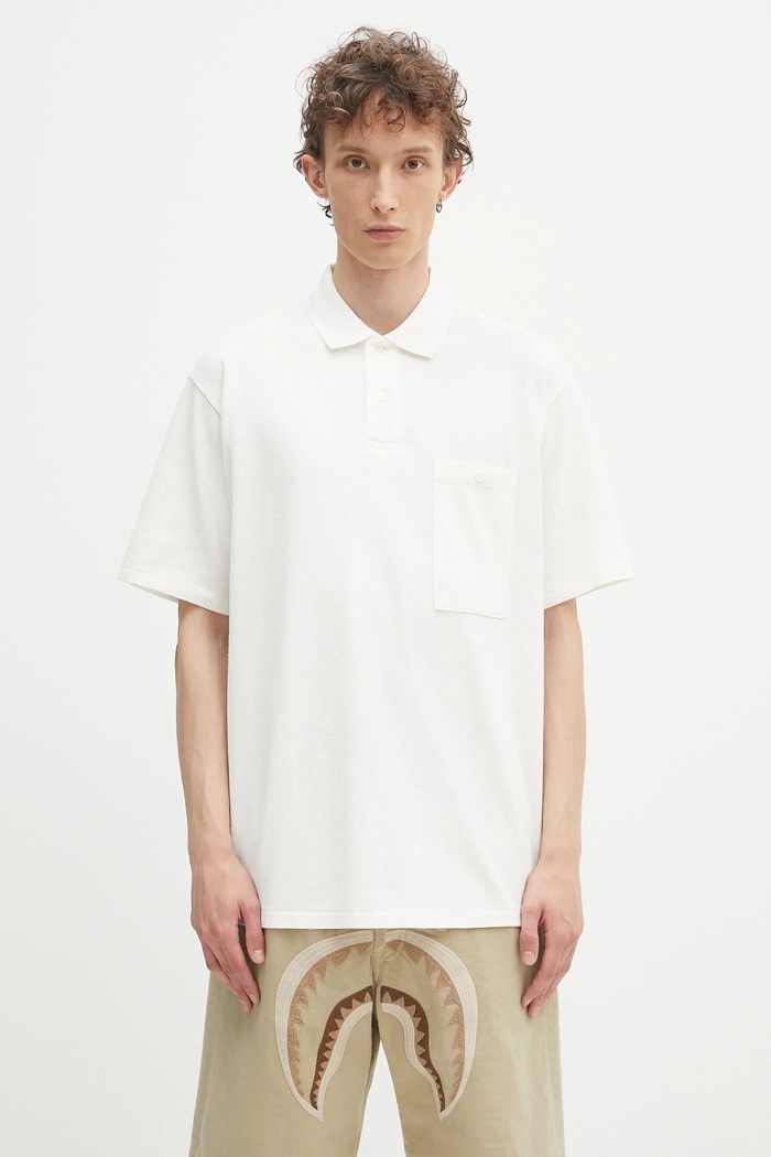 Human Made polo de bumbac uni alb HM29CS025