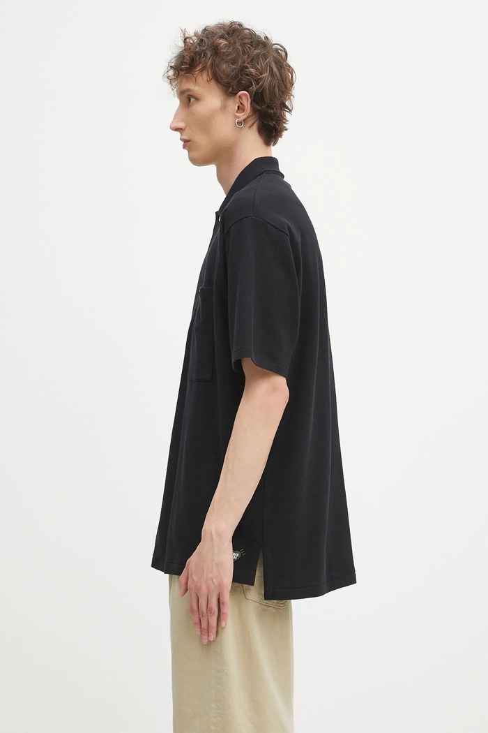 Human Made polo de bumbac HM29CS025 negru AW25