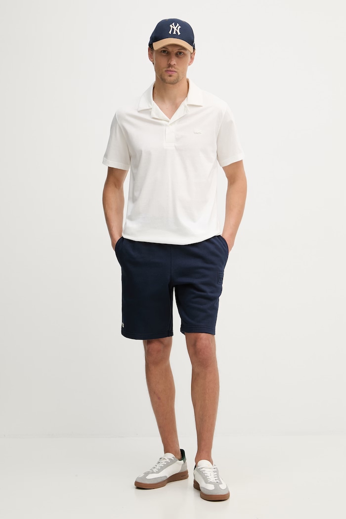 Lacoste πόλο ανδρικό βαμβακερό DH5928 μπεζ SS26