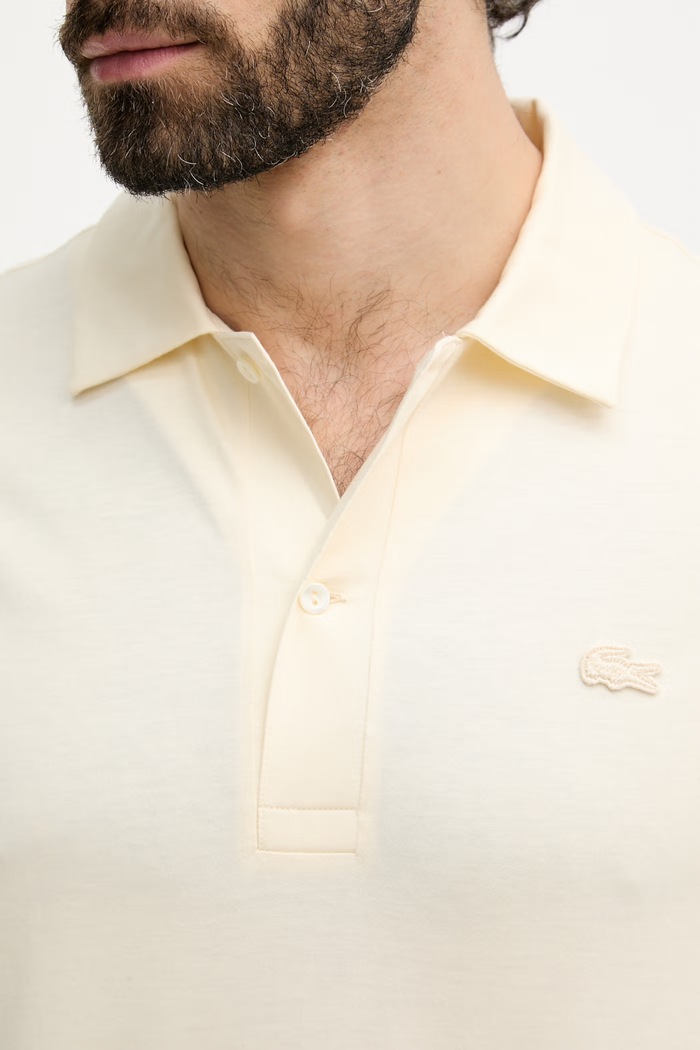Lacoste polo bavlněné pánské DH5928 béžová