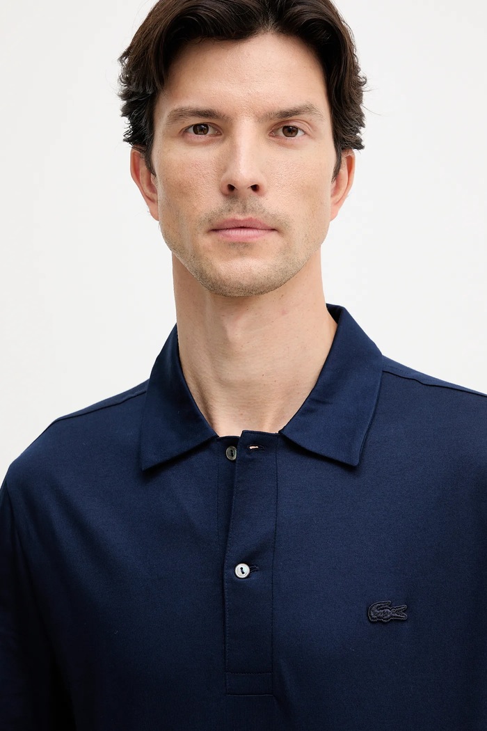 Lacoste polo majica moška bombažna mornarsko modra DH5928