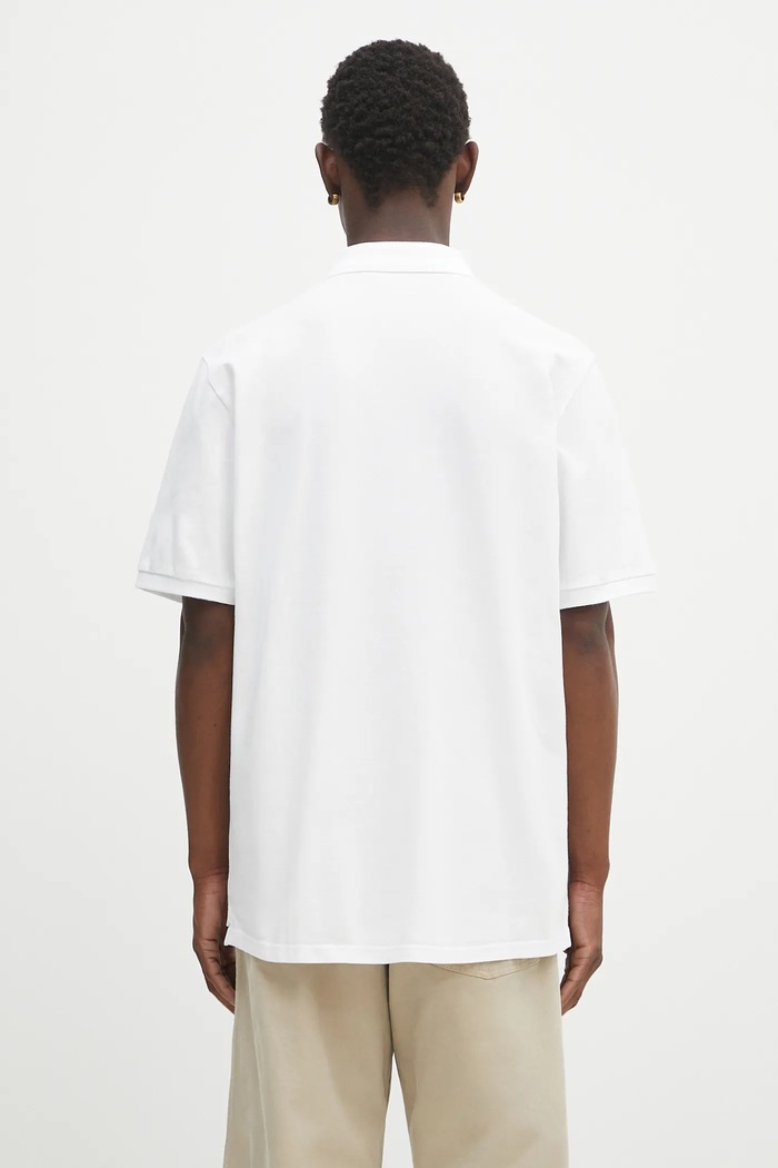 Clothing Carhartt WIP cotton polo shirt S/S Carhartt Script I035231.00AXX white