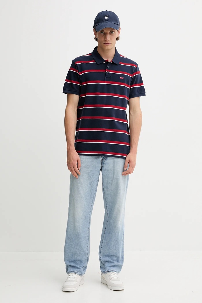 Levi's polo bawełniane 35883.0326 granatowy AA00