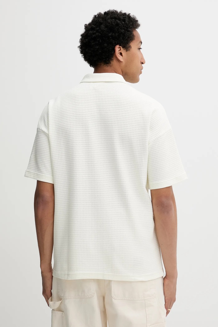 Дрехи Памучна тениска с яка adidas ALL SZN JL6547 бежов