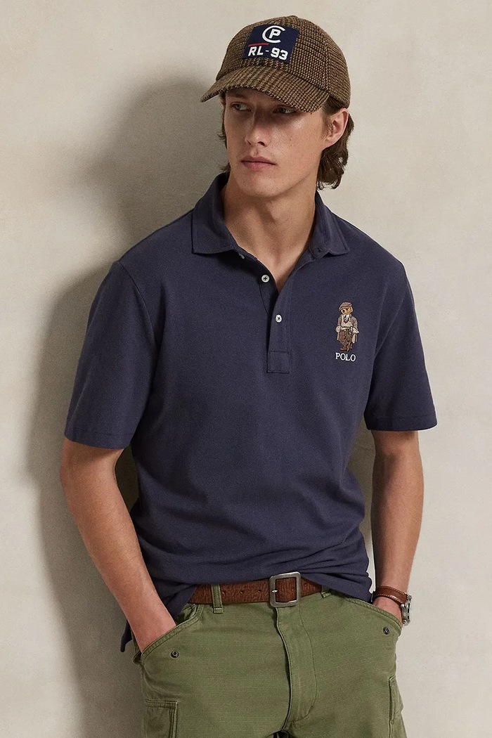 Polo Ralph Lauren polo bawełniane regular niebieski 710P00083