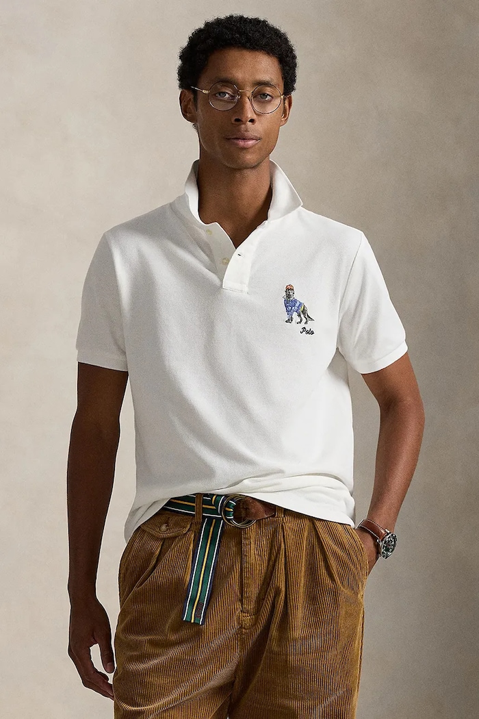 Polo Ralph Lauren polo bawełniane aplikacja biały 710P00095