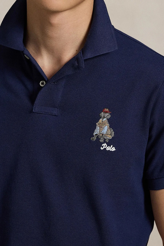 Polo Ralph Lauren polo de bumbac bleumarin 710P00095