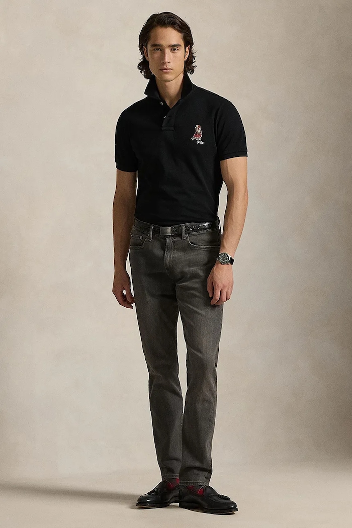 Oblečenie Bavlnené polo tričko Polo Ralph Lauren 710P00095 čierna