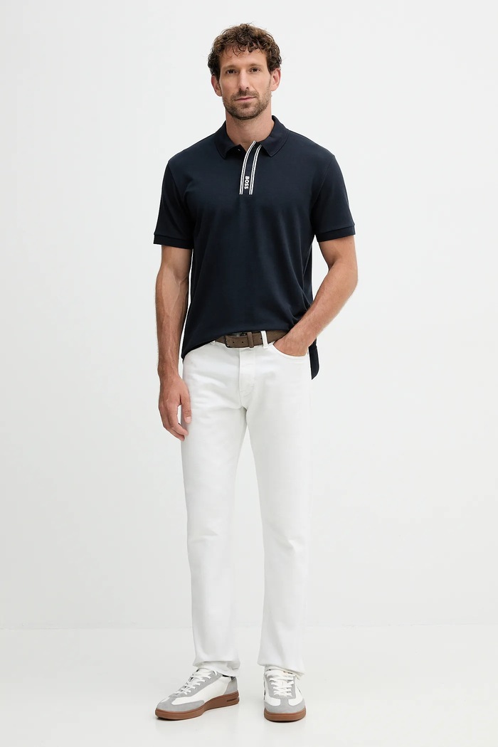 BOSS Green polo PL_Paddy GOC 50549362 granatowy AW25