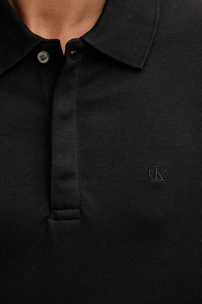 Pamučna polo majica Calvin Klein LV04LD203G crna