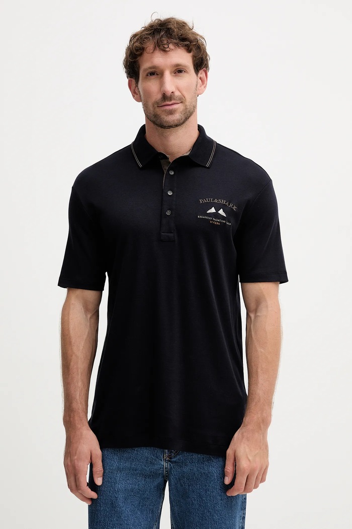 Polo tričko Paul&Shark nášivka námořnická modř 15311702