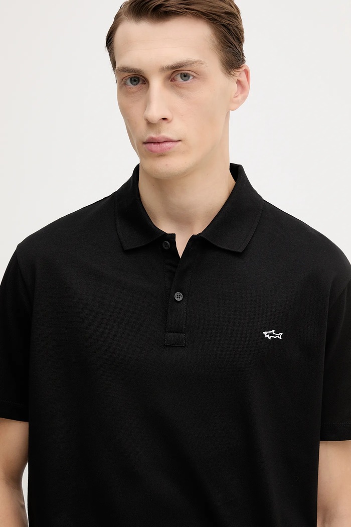 Paul&Shark polo bărbați din bumbac Knitwear negru 99311000