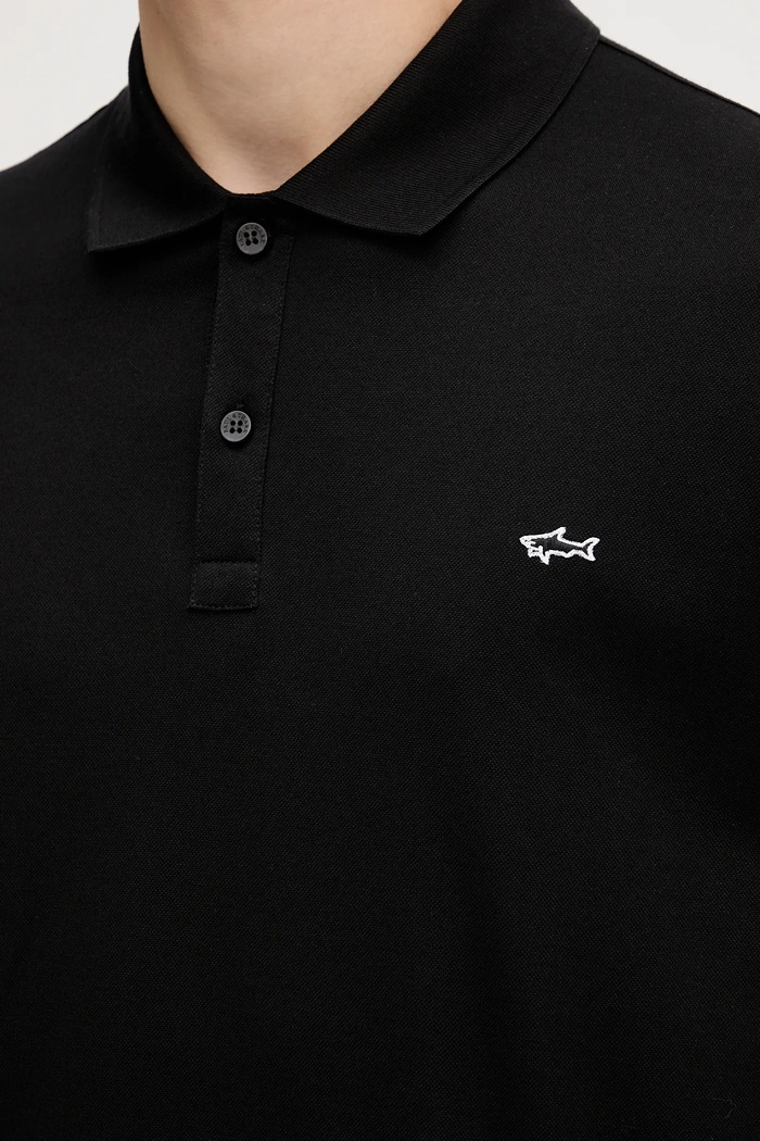 Paul&Shark polo bărbați din bumbac Knitwear 99311000 negru