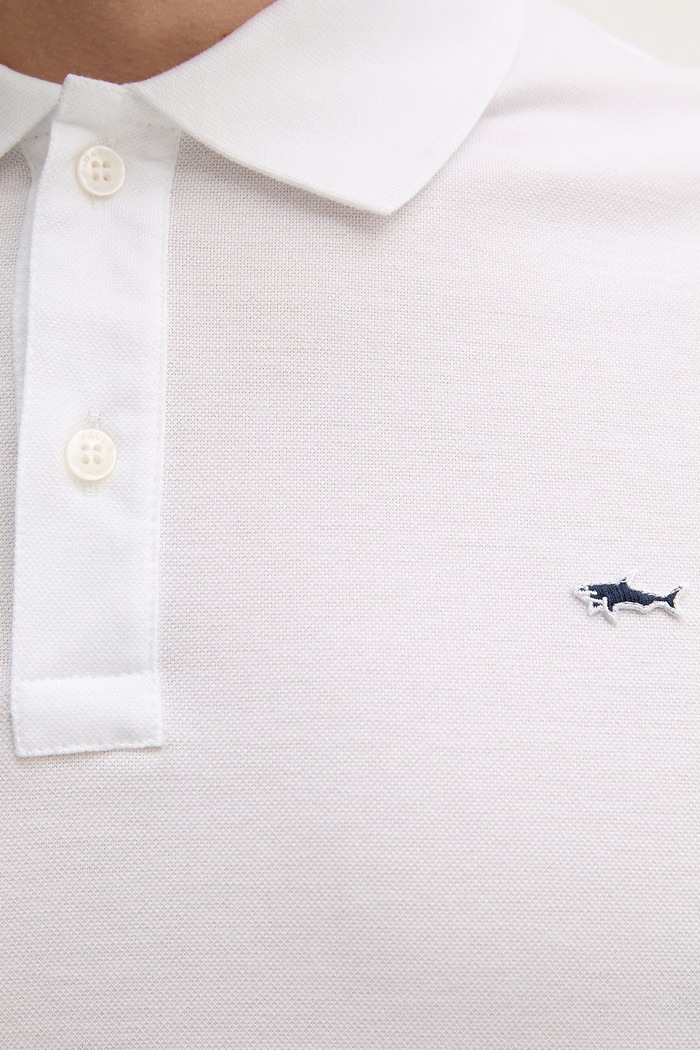 Paul&Shark polo de bumbac Knitwear 99311001 alb