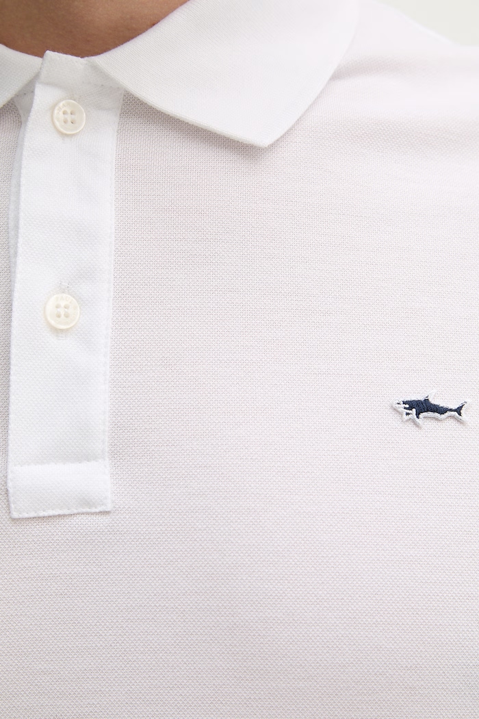Paul&Shark polo de bumbac Knitwear 99311001 alb