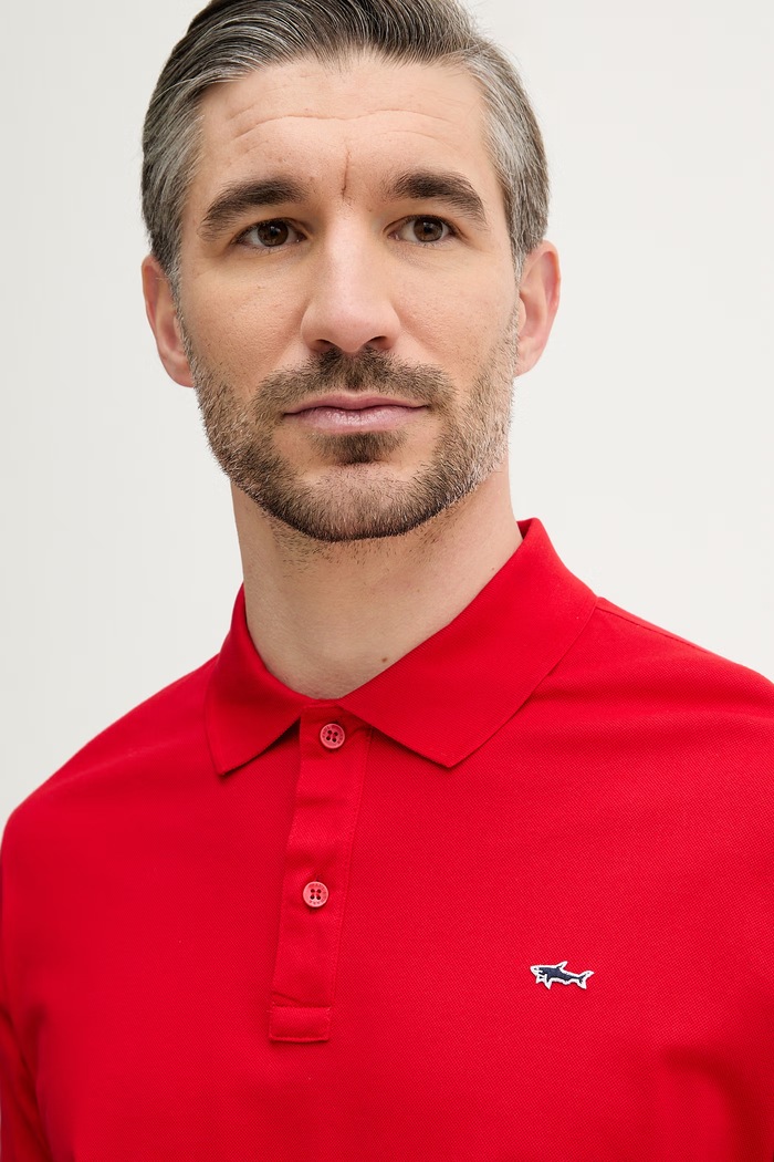 Paul&Shark polo de bumbac Knitwear rosu 99311001