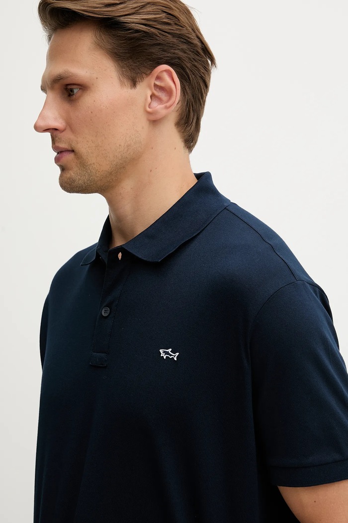 Bavlnené polo tričko Paul&Shark Knitwear tmavomodrá 99311001