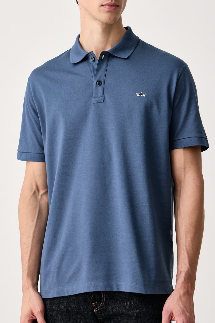 Odzież Paul&Shark Polo męskie bawełniane Knitwear 99311001 niebieski