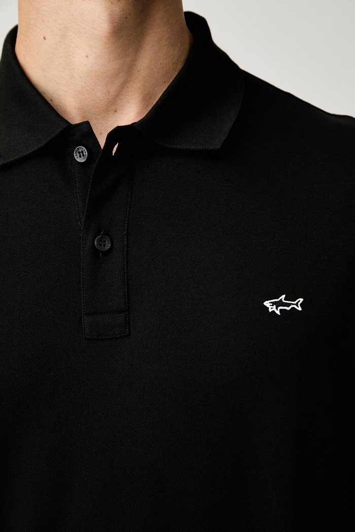 Paul&Shark polo męskie bawełniane Knitwear 99311001 czarny