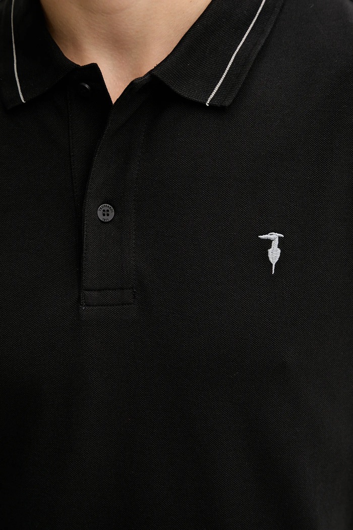 Bavlnené polo tričko Trussardi G5018000026N čierna
