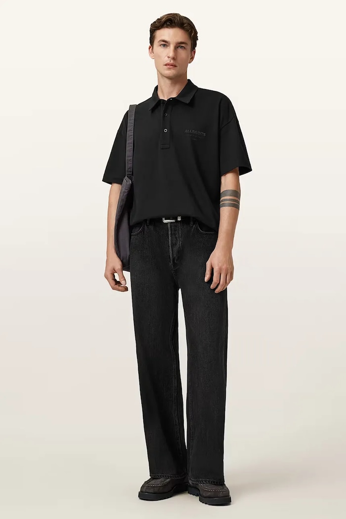 AllSaints polo de bumbac XANDER M071PC