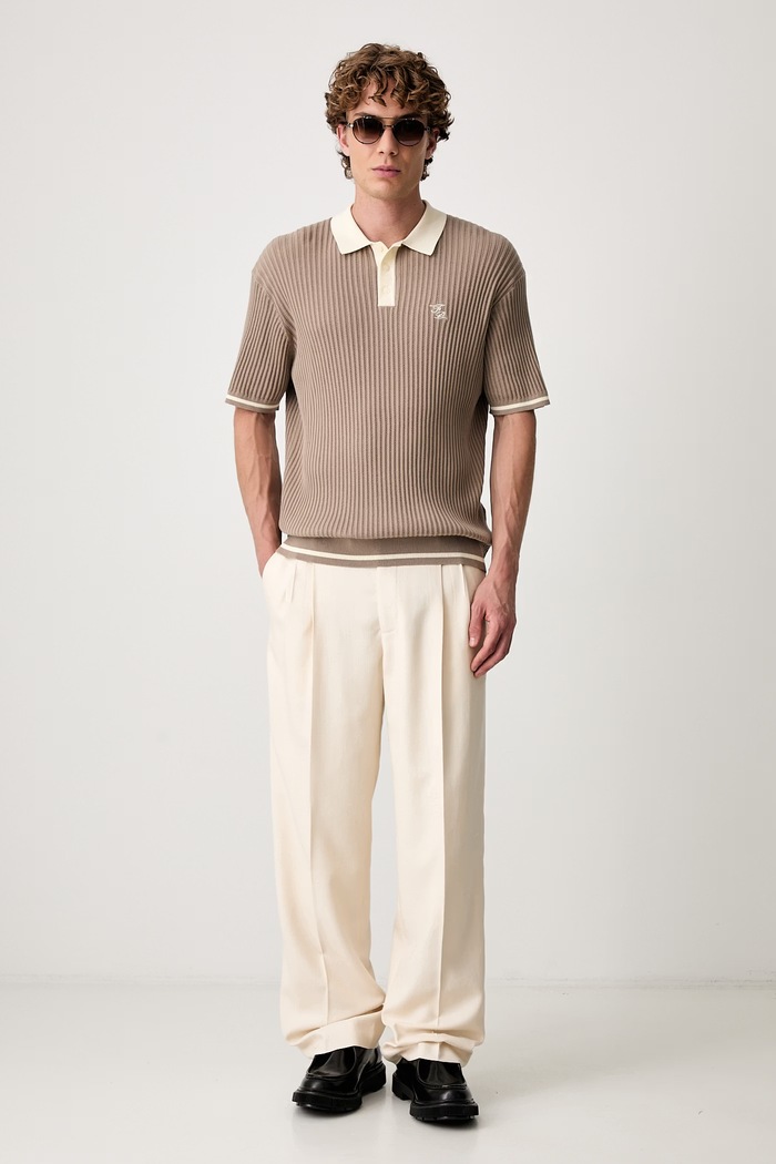 Bavlněné polo tričko Filling Pieces Fine Knit Polo 422570500127