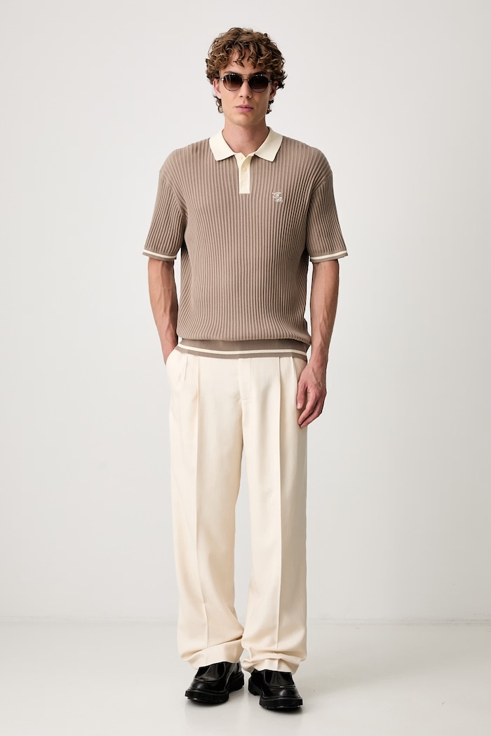 Bavlněné polo tričko Filling Pieces Fine Knit Polo 422570500127