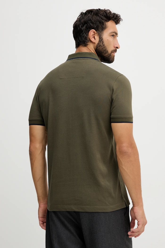 Aeronautica Militare polo męskie bawełniane PO1308UP00082 zielony SS26
