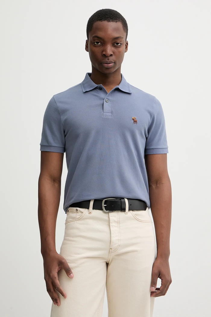 Πόλο Abercrombie & Fitch με ελαστάν μπλε KI124.5717.220