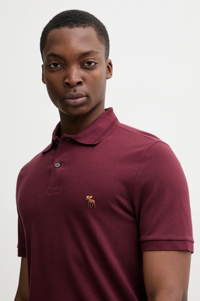 Polo majica Abercrombie & Fitch bordo KI124.5719.500